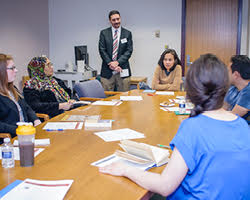 Participants discuss the Muslim Journeys program