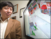 Yong Zhao with his online video game.