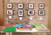 Student work is displayed at Reach Studio exhibition, April 2010.