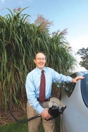 MSU biofuels expert Bruce Dale tanks up.