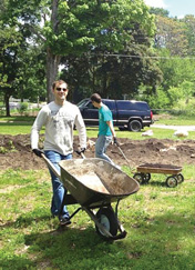 Brian Tesler and friends work on a community gardening project in Flint.