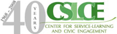 Center for Service-Learning and Civic Engagement 40th Anniversary Logo