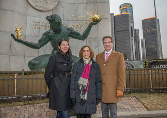 From left to right: Alycia Meriweather, Detroit Public Schools; Gail Richmond, Dept. of Teacher Education, College of Education, Michigan State University; and Tom Bordenkircher, Woodrow Wilson Foundation.