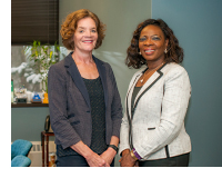 Linda S. Vail, representing the Ingham County Health Department, and Dr. Adesuwa B. Olomu, College of Human Medicine, are the co-recipients of the 2015-16 Community Engagement Scholarship Award