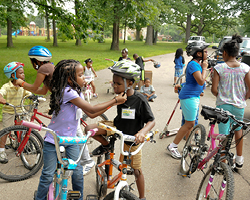 The CrimFit Youth Program encourages bicycling as one of many enjoyable ways for friends to keep active together.