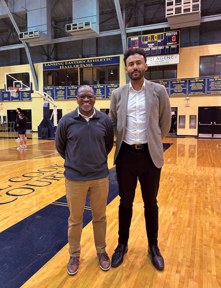 Leps Malete, an associate professor of kinesiology at MSU, and Jon Horford, founder of the Lansing Youth Development Program, struck up a partnership after faculty toured the Don Johnson Fieldhouse in Lansing.