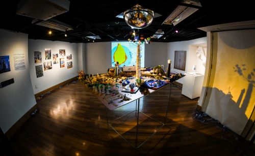 MSU and University Prep students exhibited their work as part of the Green New DEAL at RCAH's LookOut! Gallery.