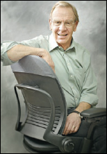 Robert Hubbard in the LEAP® chair that he developed.