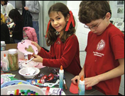 Students in the 2008 Creative Kids Valentine making workshop.