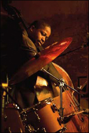 Rodney Whitaker at work behind the double bass.
