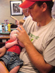 Dads help keep babies healthy too.