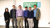 From left to right: Val Talia (Oakland County); Cody Szostek, Alex Dietrich, Jerold Lewis, and Cody Hall (MSU students); Jim Taylor (Oakland County).