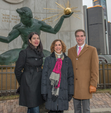 Left to right: Alycia Meriweather, Detroit Public Schools; Gail Richmond, Michigan State University; Tom Bordenkircher, Woodrow Wilson Foundation.