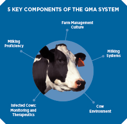 Components of the QMA evaluation system, including farm management culture.